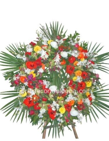 Corona funebre con fiori da concordare