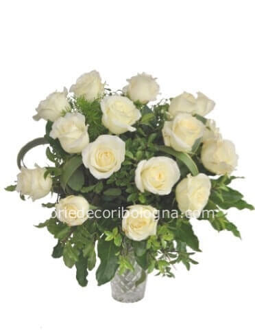 bouquet roselline bianche