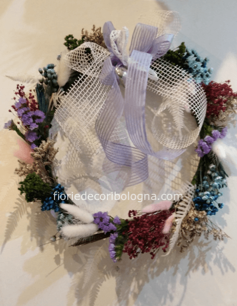 Coroncina fiori secchi e stabilìzzati