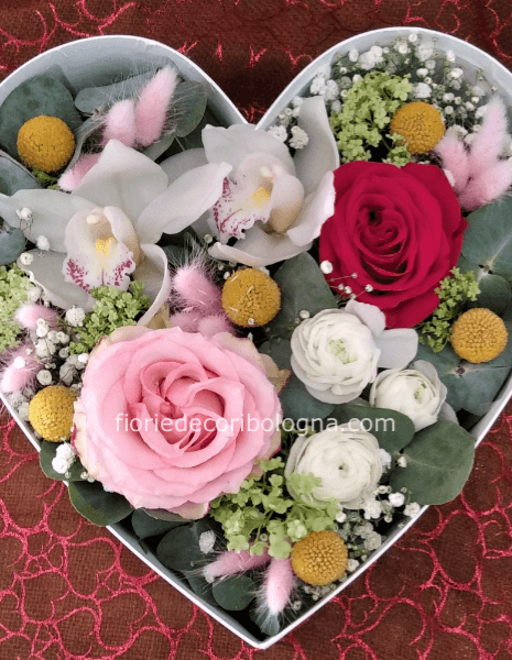 Flower box a cuore, con coperchio