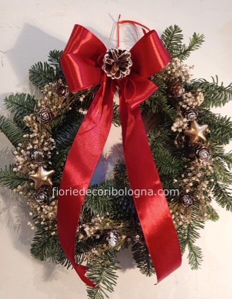 Coroncina fuori porta natalizia